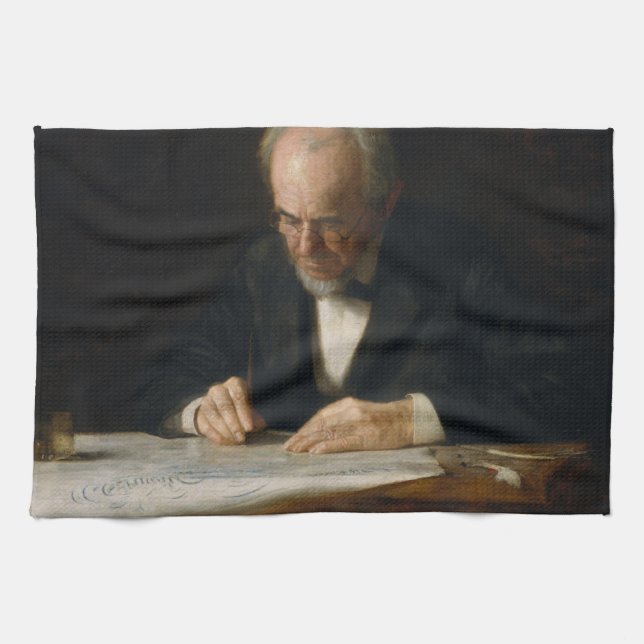 Paño De Cocina El maestro de escritura de Thomas Eakins (Horizontal)