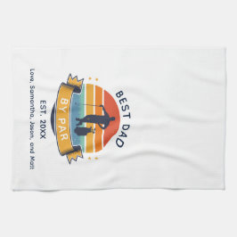 Paño De Cocina El mejor papá retro de Par Golfing Lover Personali