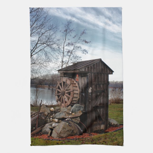 Paño De Cocina El moler sobre la dependencia vieja (Vertical)