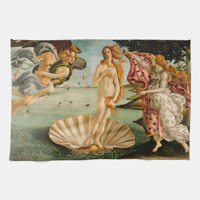 Paño De Cocina El nacimiento de Venus | Botticelli (Horizontal)