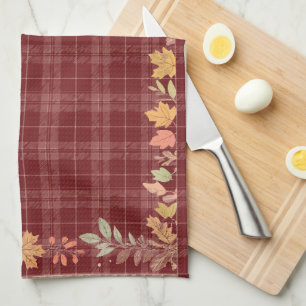 Paño De Cocina El otoño se va de Acción de Gracias a Plaid