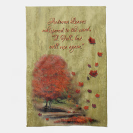 Paño De Cocina El paisaje de las hojas de descenso