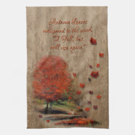 Paño De Cocina El paisaje de las hojas de descenso