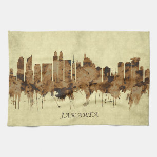 Paño De Cocina El paisaje urbano de Yakarta Indonesia