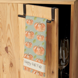 Paño De Cocina El parche de calabaza "Happy Fall You'll"