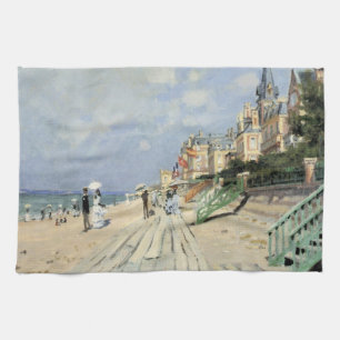 Paño De Cocina El paseo marítimo de Trouville por Claude Monet