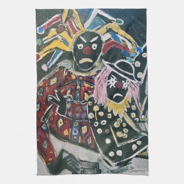 PAÑO DE COCINA EL PAYASO Y BUFÓN (Vertical)