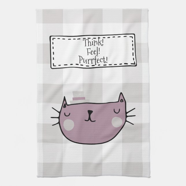 Paño De Cocina El perfecto juego de búfalo del gato Lover (Vertical)