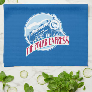 Paño De Cocina El Polar Express   Tarjeta de tren