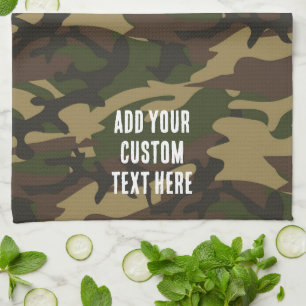 Paño De Cocina El polvoriento Camo Verde