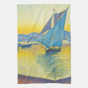 Paño De Cocina El puerto al atardecer, la señal