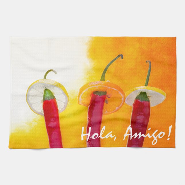 Paño De Cocina El Rojo, El Calor, El Chili (Horizontal)