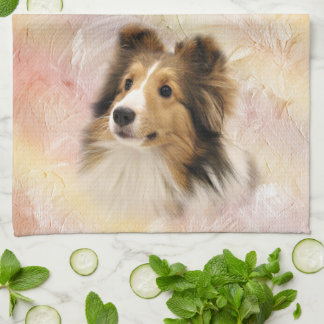 Paño De Cocina El Sable Sheltie hace frente