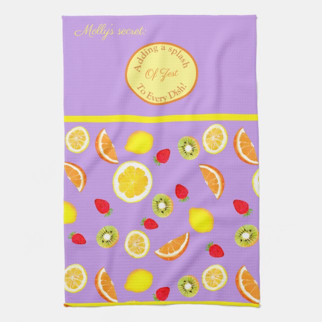 Paño De Cocina El secreto: Frutas de verano de Zesty (Vertical)