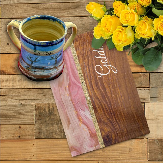 Paño De Cocina El Shabbat Shalom Mármol rojo con efecto de madera (Subido por el creador)