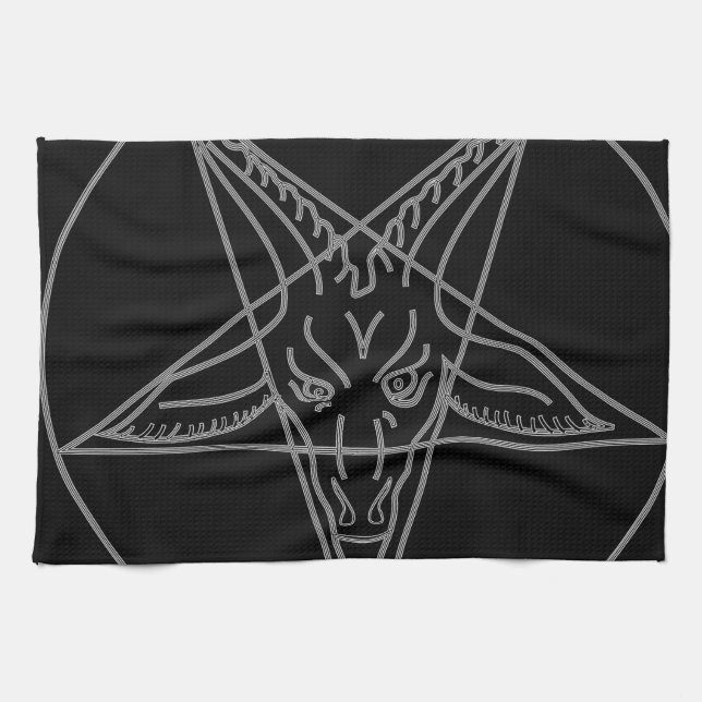Paño De Cocina El Sigil de Baphomet (Horizontal)