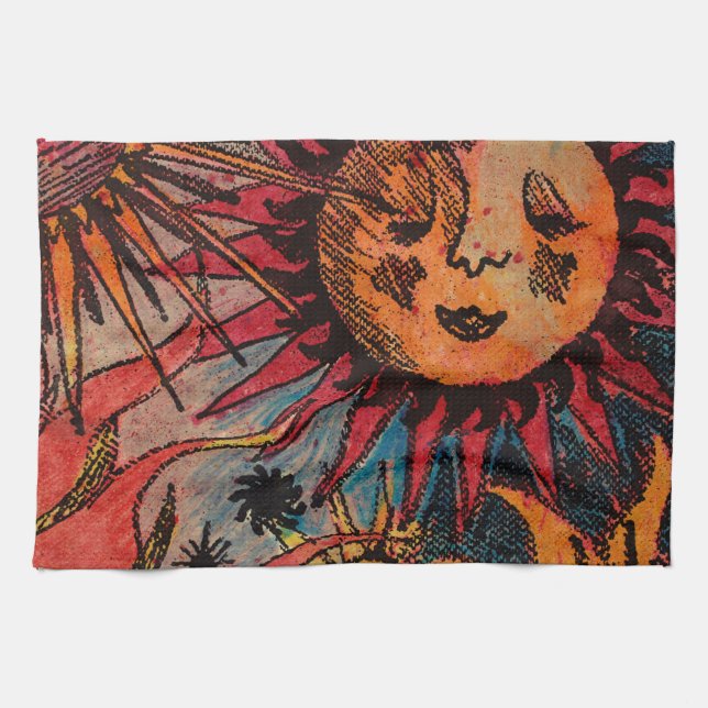 Paño De Cocina El sol y la luna (Horizontal)