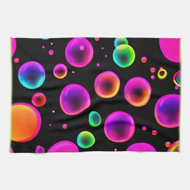 Paño De Cocina El sueño de una burbuja brillante en el arco iris (Horizontal)