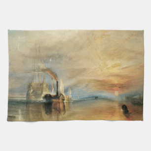 Paño De Cocina El Temerario luchando de Joseph Turner, Arte Marít
