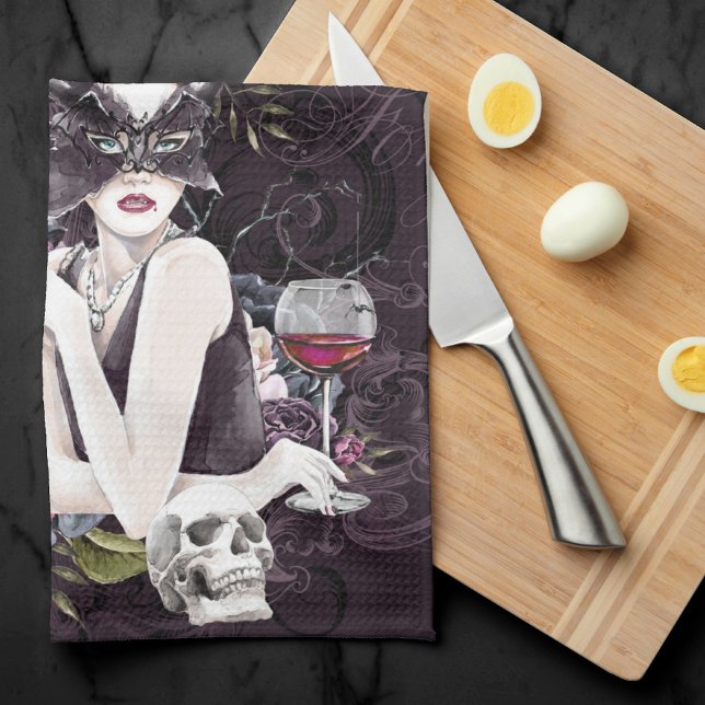 Paño De Cocina El vampiro | Moody Gothic Vampy Glam Pale Piel (Subido por el creador)