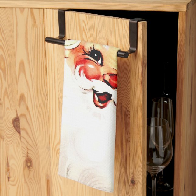 Paño De Cocina El viejo Papá Noel: Encanto festivo (Pliegue de tercios)