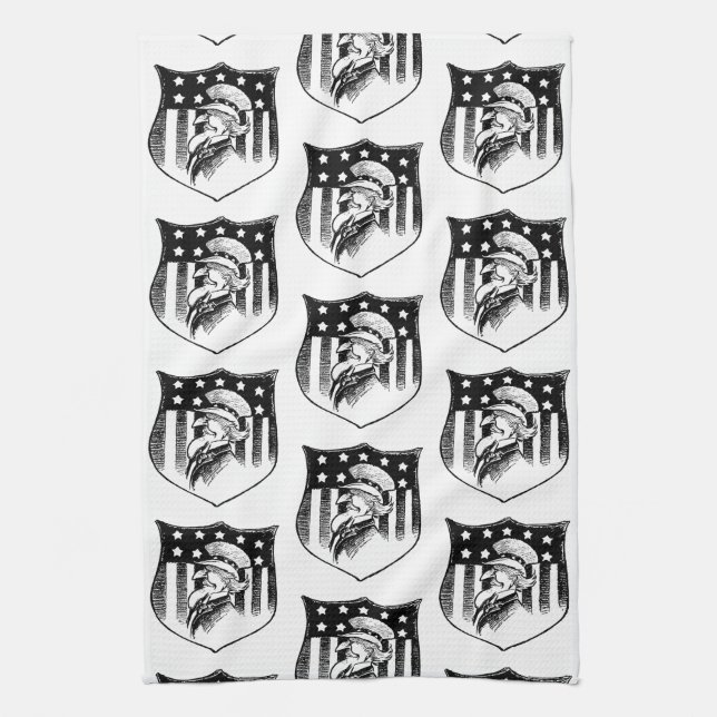 Paño De Cocina El viejo tío patriótico Sam y la bandera estadouni (Vertical)