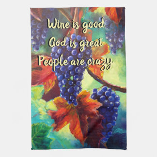 Paño De Cocina El vino es una buena uva