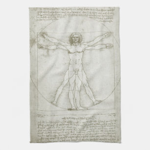 Paño De Cocina El vitruviano de Leonardo da Vinci