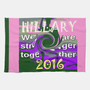 Paño De Cocina Elecciones 2016 Hillary USA Somos más fuertes junt