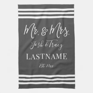 Paño De Cocina Elefante bebé chica con nombre personalizado Bow