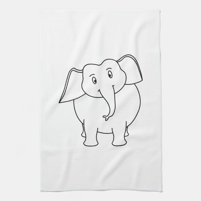 Paño De Cocina Elefante blanco (Vertical)