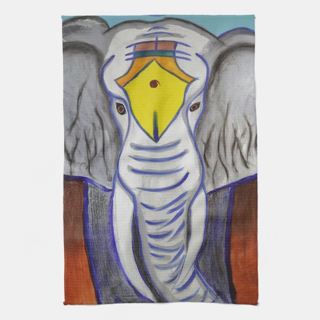 Paño De Cocina Elefante blanco (Vertical)