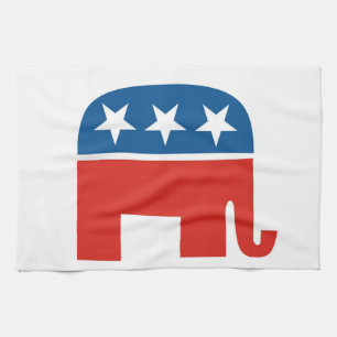 Paño De Cocina elefante Estados Unidos del fiesta de republicanos