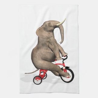 Paño De Cocina Elefante Feliz En Triciclo