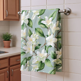 Paño De Cocina Elegancia Floral de Jazmín Suave Acento