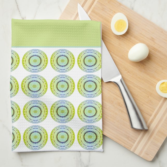 Paño De Cocina Elegancia verde claro (Doblado Cuarto)