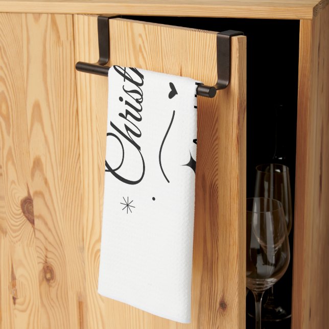 Paño De Cocina Elegant Merry Christmas and Happy New Year  (Pliegue de tercios)