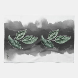 Paño De Cocina Elegant Modern Botanical Leaves