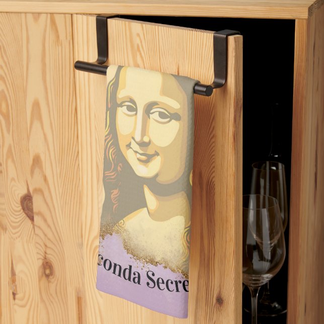 Paño De Cocina Elegant Mona Lisa Gioconda Leonardo Da Vinci Art (Pliegue de tercios)