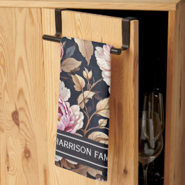 Paño De Cocina Elegante bienvenida Rubor Pink Peony Floral