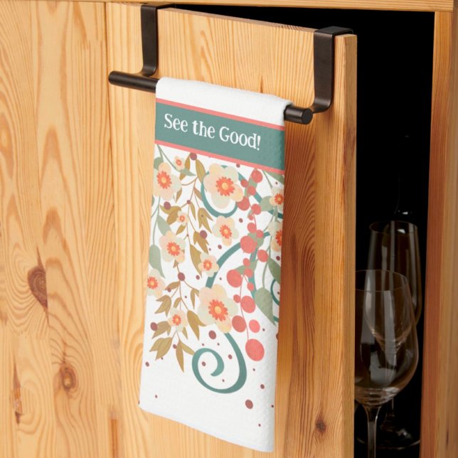 Paño De Cocina Elegante Bonito Moda Floral Personalizado Cita Ele (Subido por el creador)