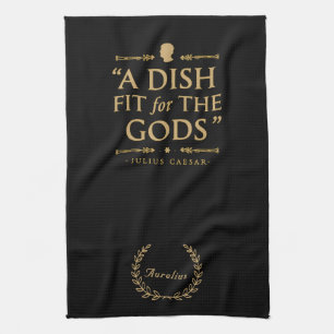 Paño De Cocina Elegante Cita del Chef de Oro Negro: Apropiada par