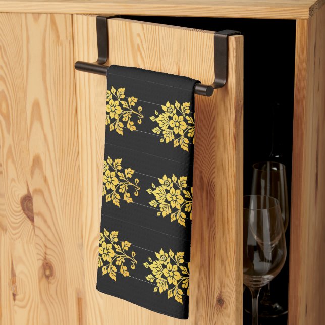 Paño De Cocina Elegante Colección de Lujo Floral Popular (Pliegue de tercios)