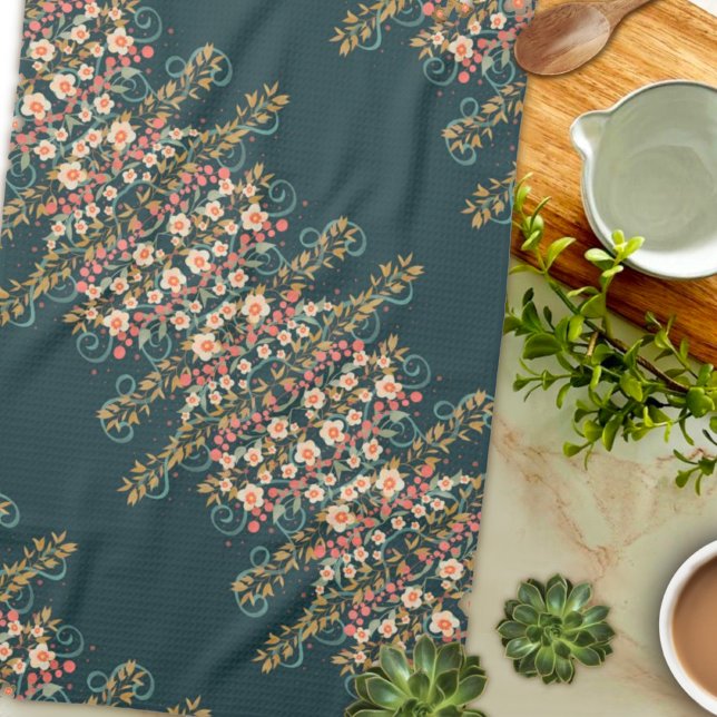 Paño De Cocina Elegante Diseño Bonito Floral (Subido por el creador)