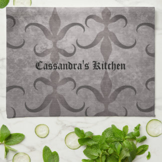 Paño De Cocina Elegante diseño gris gótico personalizado