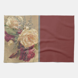 Paño De Cocina Elegante Flor de Rosa Victoriana Cocina