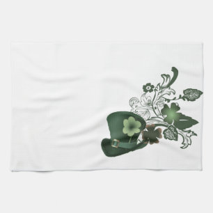 Paño De Cocina Elegante Gorra de Shamrock