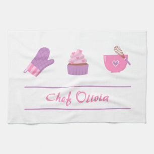 Paño De Cocina Elegante Mitón de Cupcake Hornear Panadero Cociner