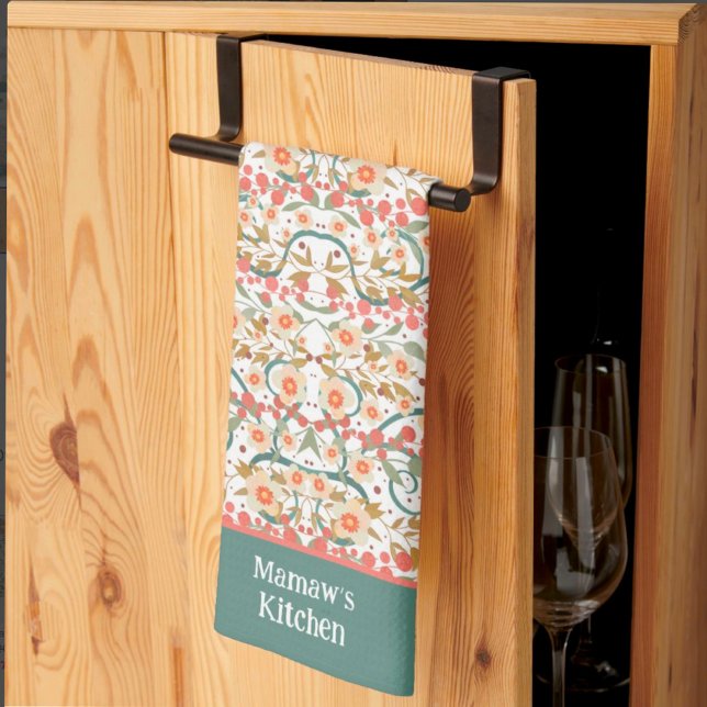 Paño De Cocina Elegante Moda Bonito Floral Nombre personalizado e (Subido por el creador)