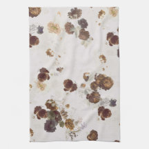 Elegante Moda Rosas beiges marrones  Floral Toile